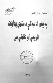 په پښتو ادب کی د مثنوی پیداښت تاریخی او تکاملی سیر/ جلال الدین ؛ همتمم او کمپوز محمد ظاهر بابری — cover