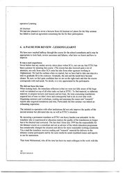 A mid-term review : two years training course for SCA school consultants : September 1998-September 2000 / Pia Karlsson — cover