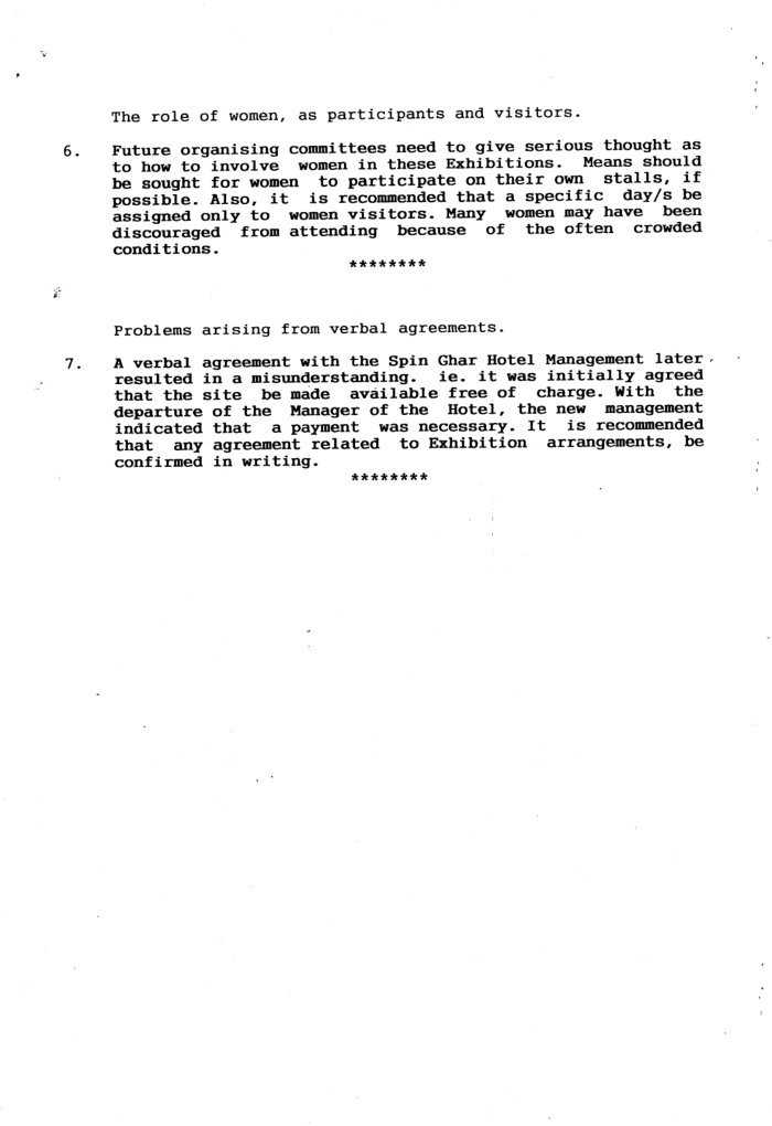 Report on ACBAR eastern zone : Afghanistan training programmes exhibition : 17th-19th April 1995 / Agency Coordination Body for Afghan Relief (ACBAR) — cover