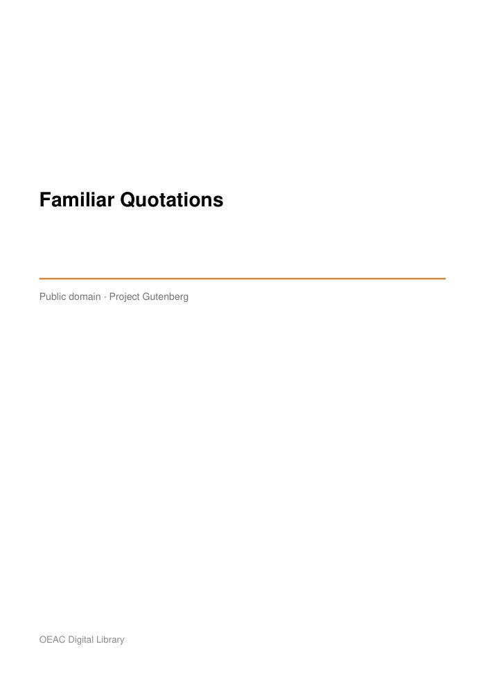 Familiar Quotations — cover