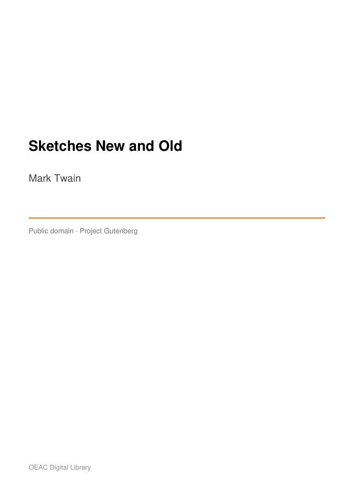 Sketches New and Old — cover