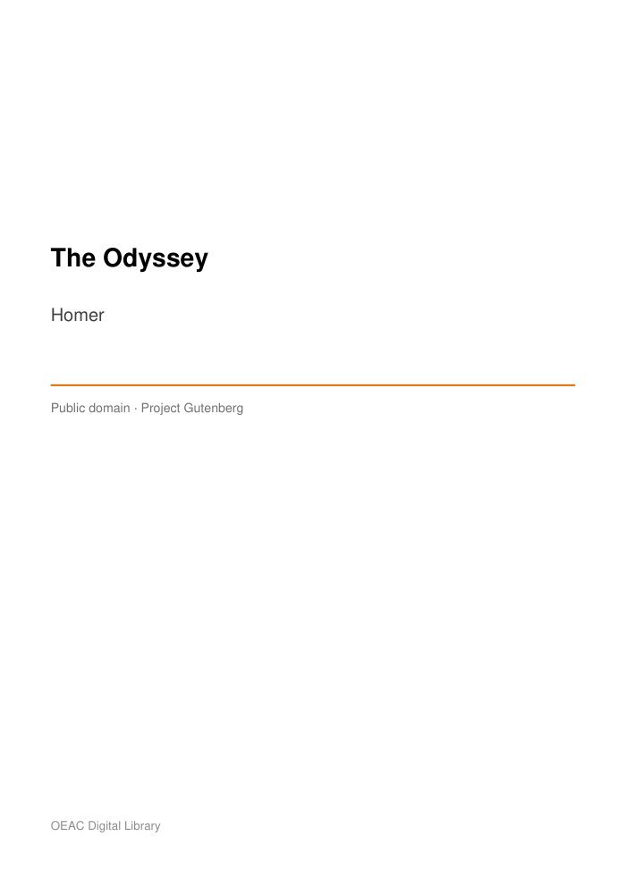 The Odyssey — cover