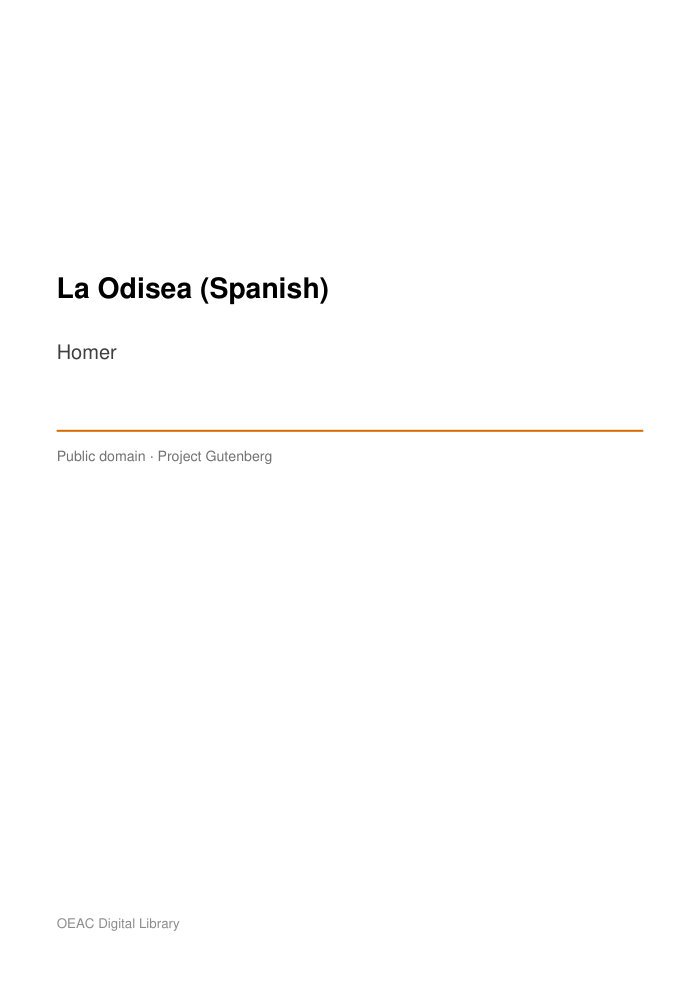 La Odisea (Spanish) cover