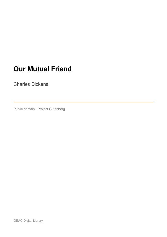 Our Mutual Friend — cover