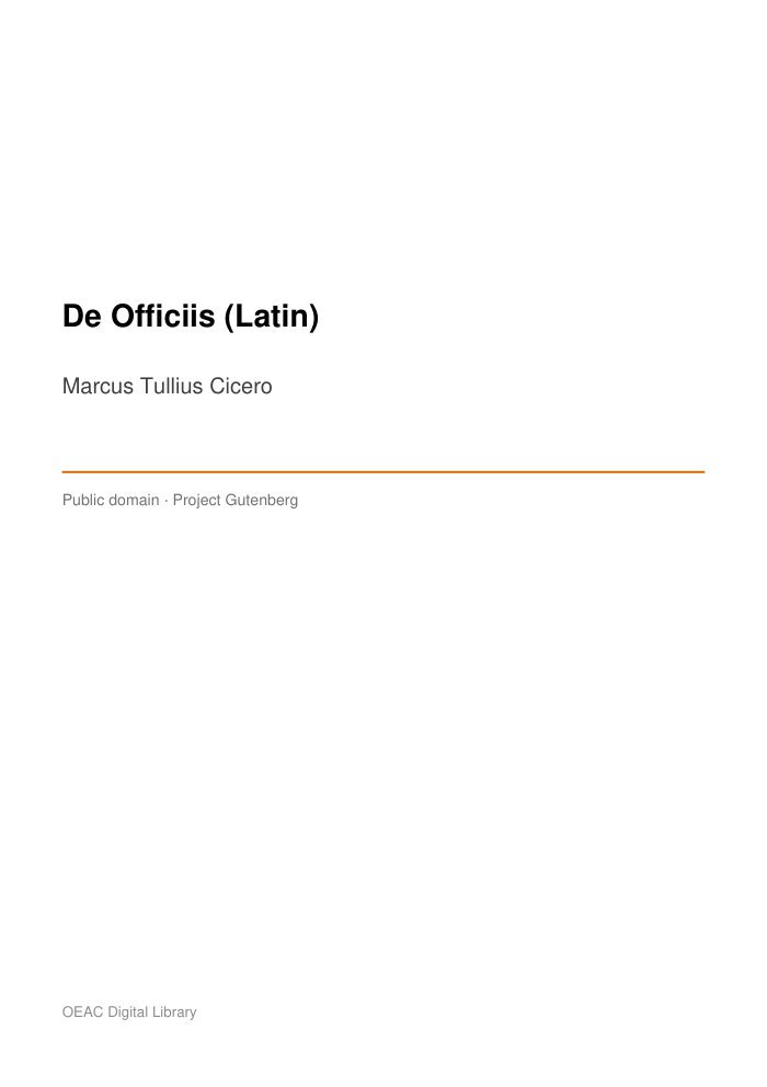 De Officiis (Latin) — cover