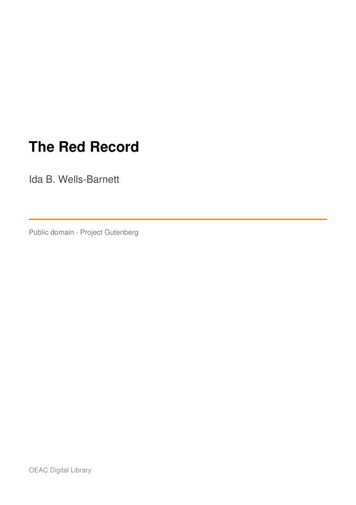 The Red Record — cover