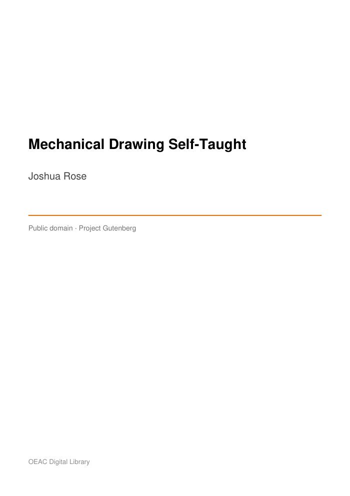 Mechanical Drawing Self-Taught — cover