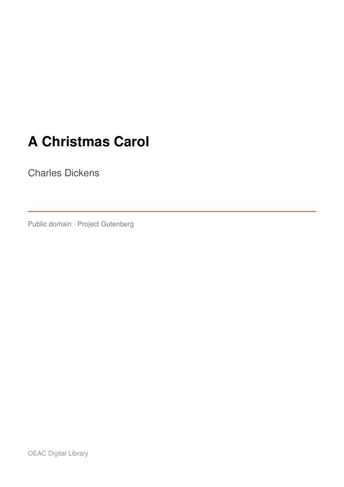 A Christmas Carol — cover