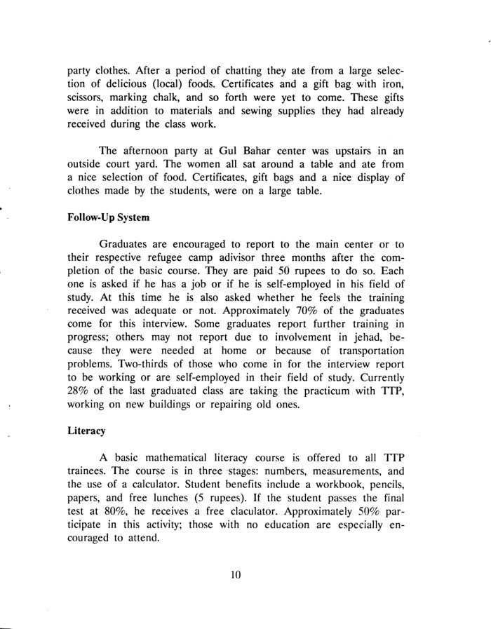 Project component "A" : rural area oriented training programme — cover