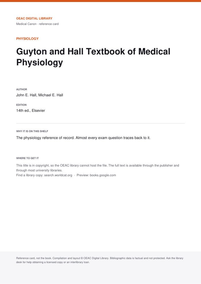 Guyton and Hall Textbook of Medical Physiology cover