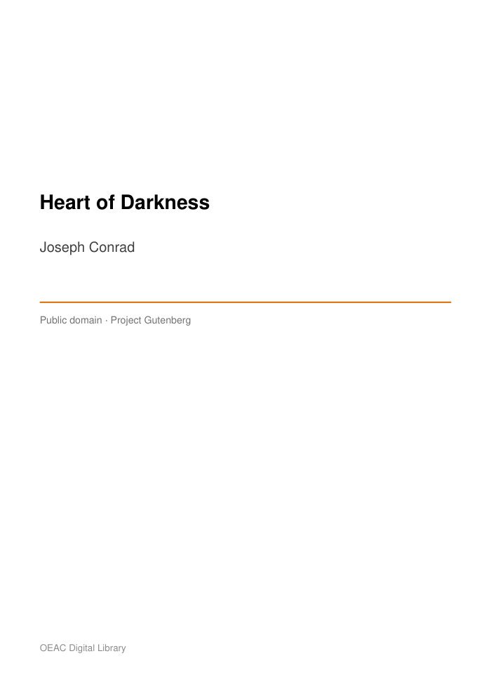 Heart of Darkness — cover