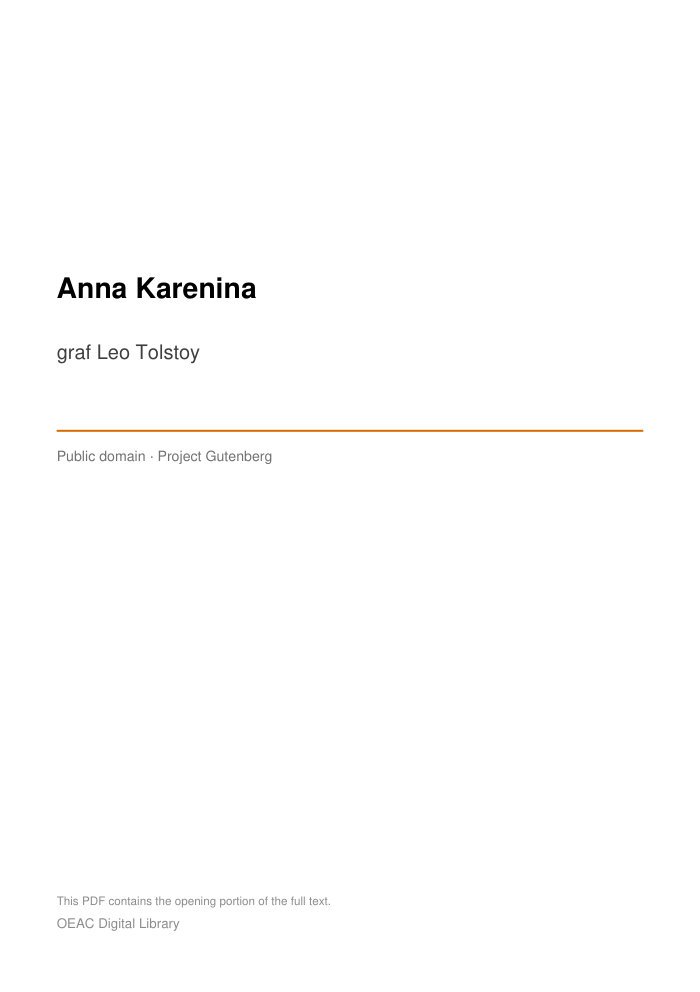 Anna Karenina — cover