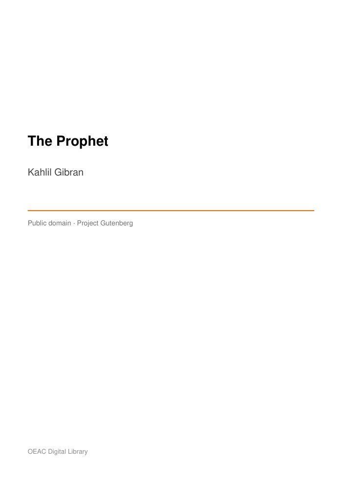 The Prophet cover