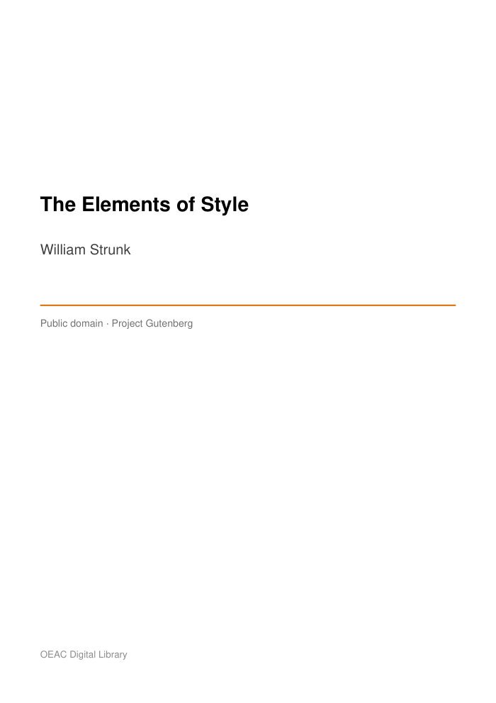 The Elements of Style — cover