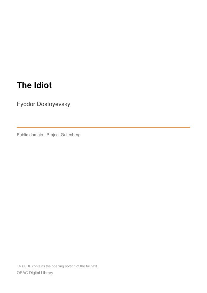 The Idiot — cover