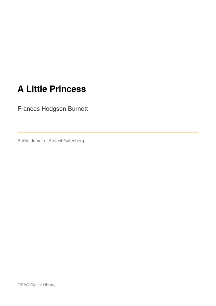 A Little Princess — cover