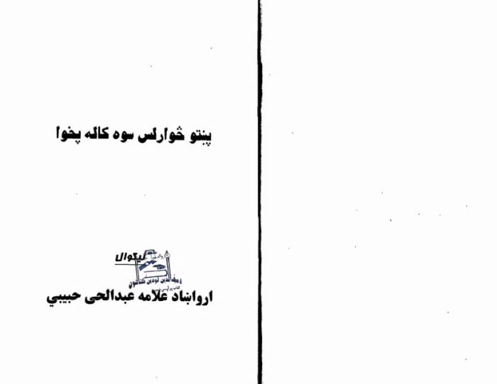 پښتو څوارلس سوه کاله پخوا cover