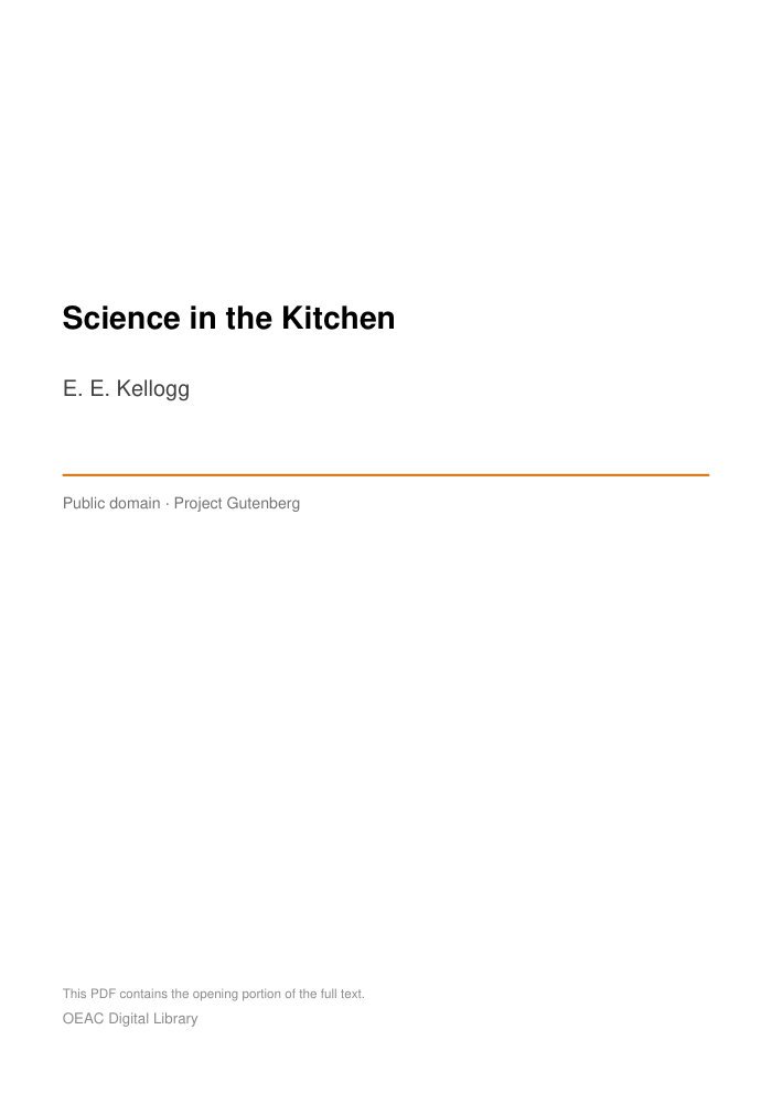 Science in the Kitchen cover