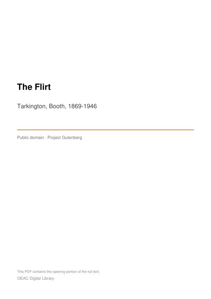 The Flirt — cover