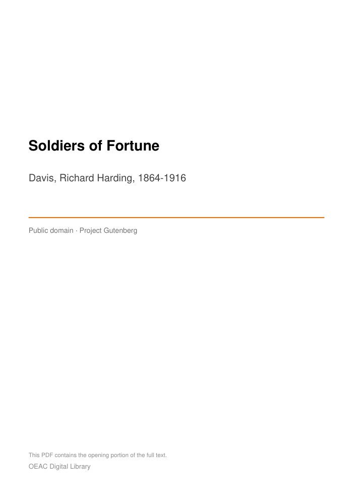 Soldiers of Fortune cover