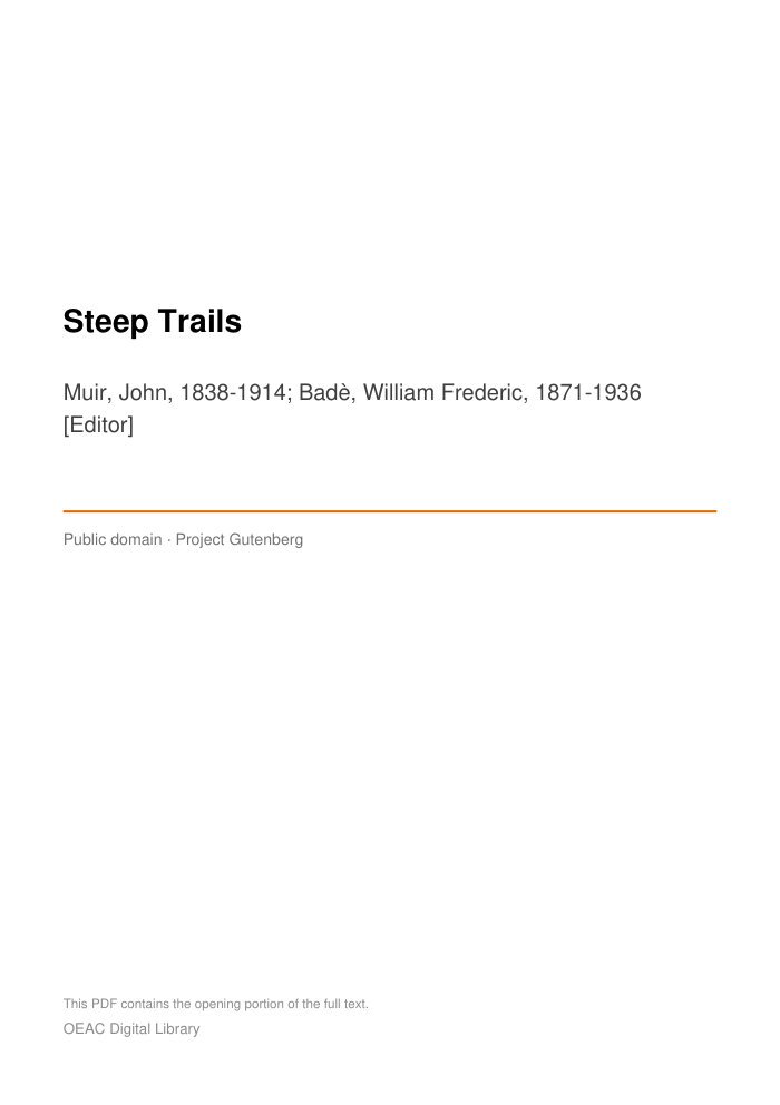Steep Trails cover
