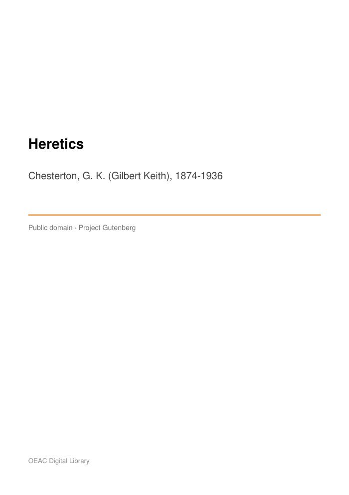 Heretics — cover
