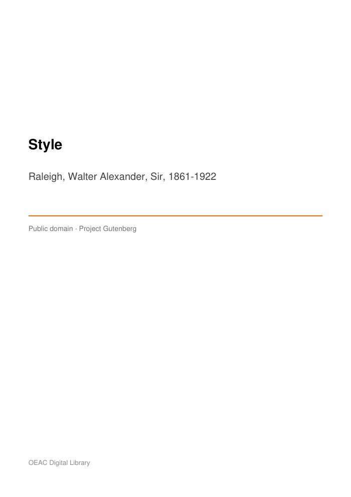 Style — cover