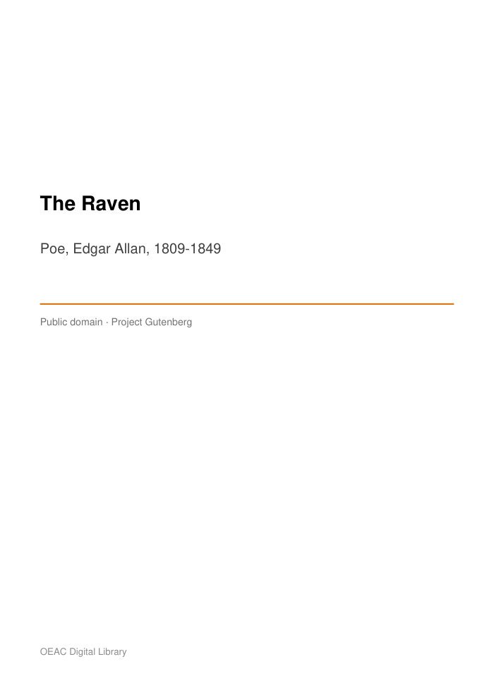 The Raven — cover