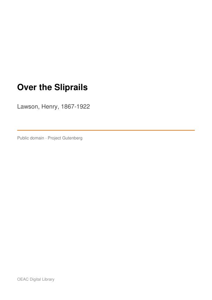 Over the Sliprails — cover