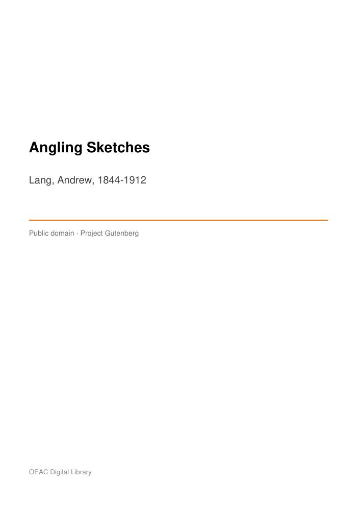 Angling Sketches — cover