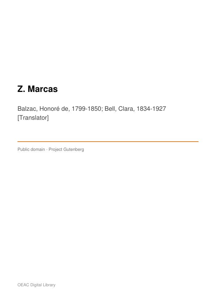 Z. Marcas — cover