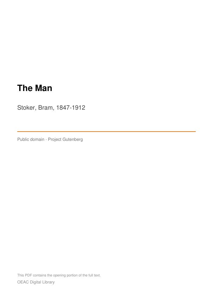 The Man — cover