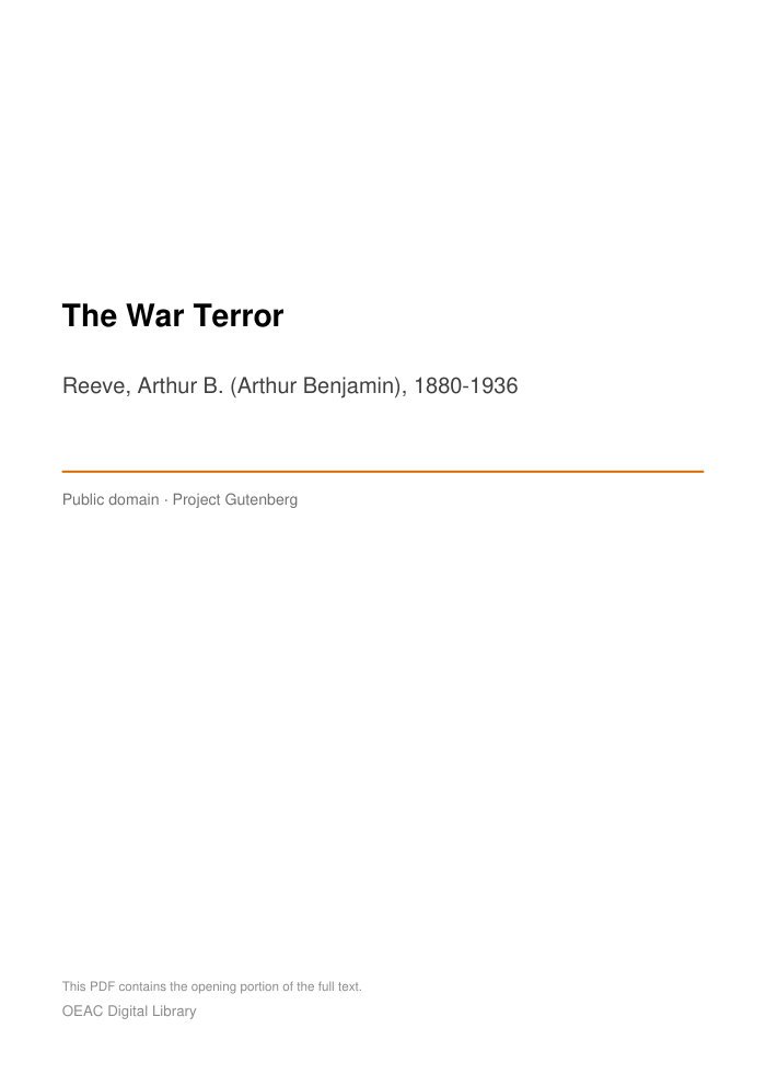 The War Terror — cover