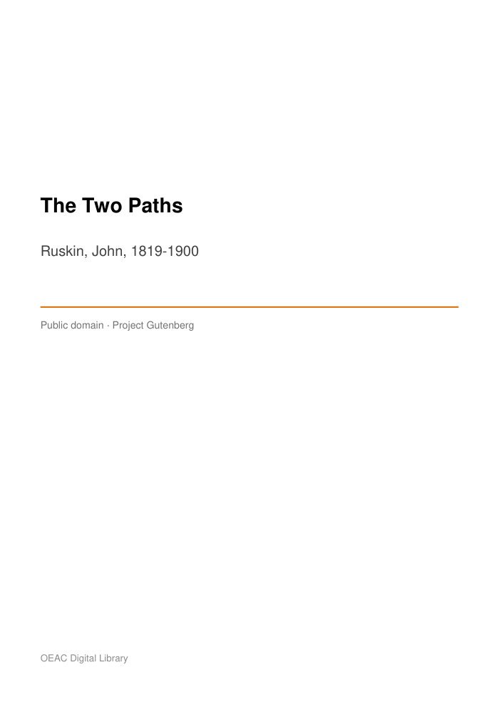 The Two Paths — cover