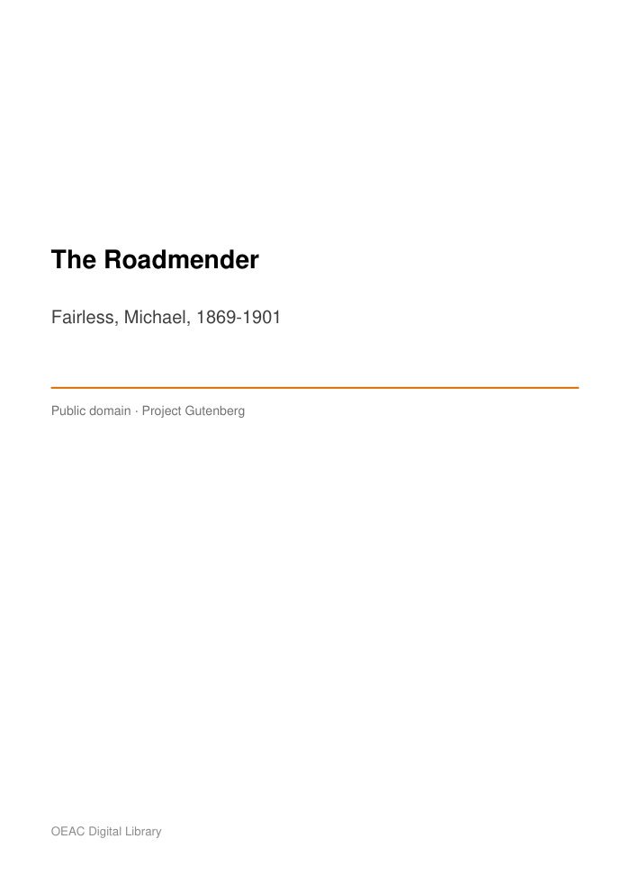 The Roadmender cover