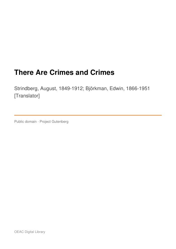 There Are Crimes and Crimes cover