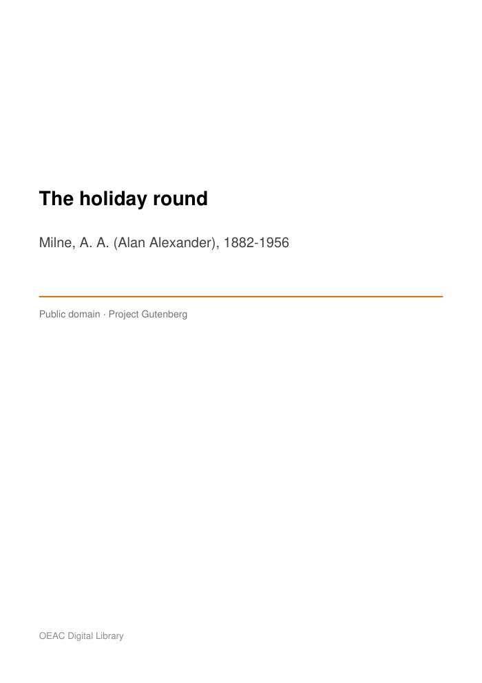 The holiday round cover