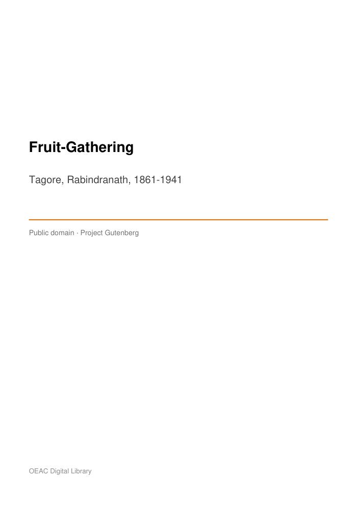 Fruit-Gathering — cover