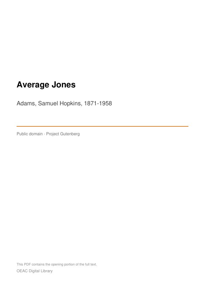 Average Jones cover