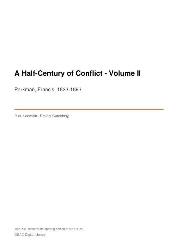 A Half-Century of Conflict - Volume II cover