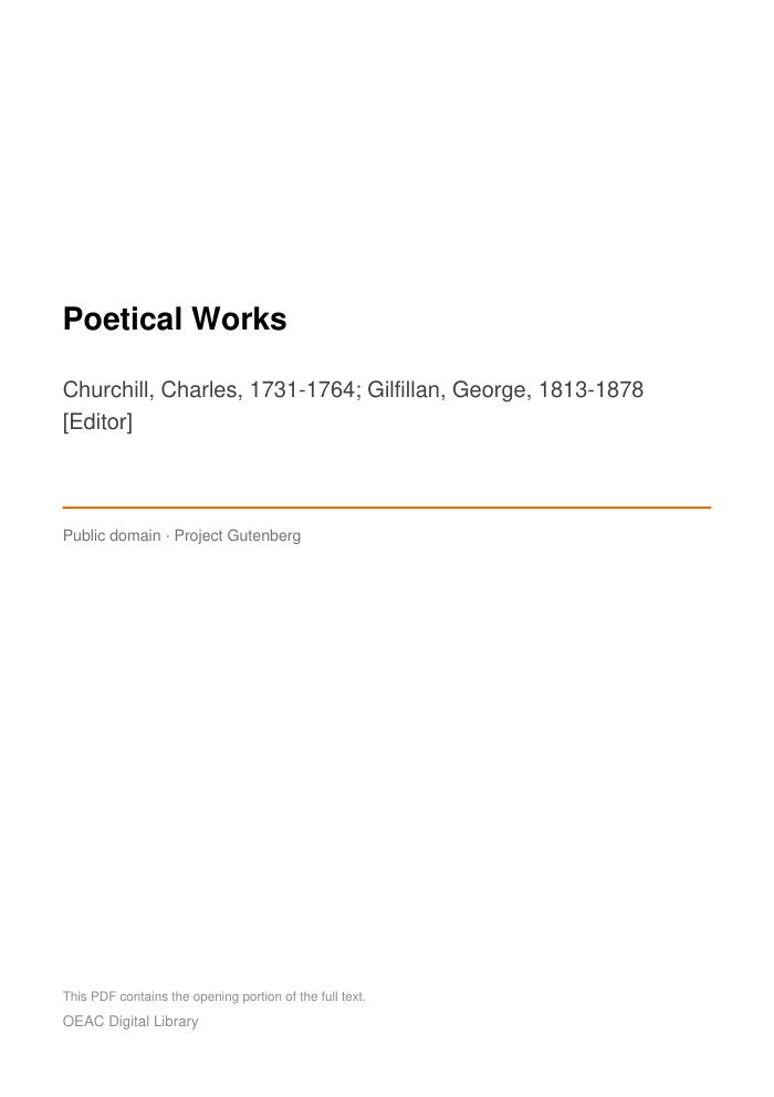 Poetical Works cover