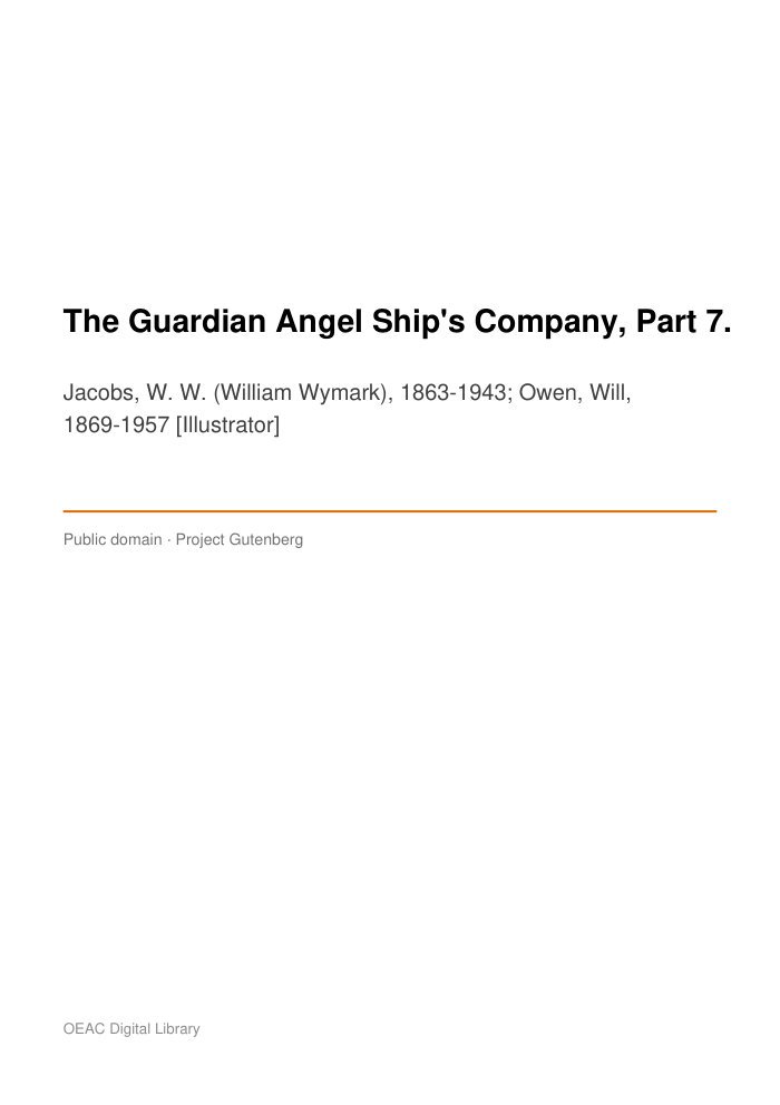 The Guardian Angel Ship's Company, Part 7. — cover