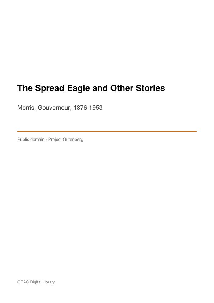 The Spread Eagle and Other Stories cover
