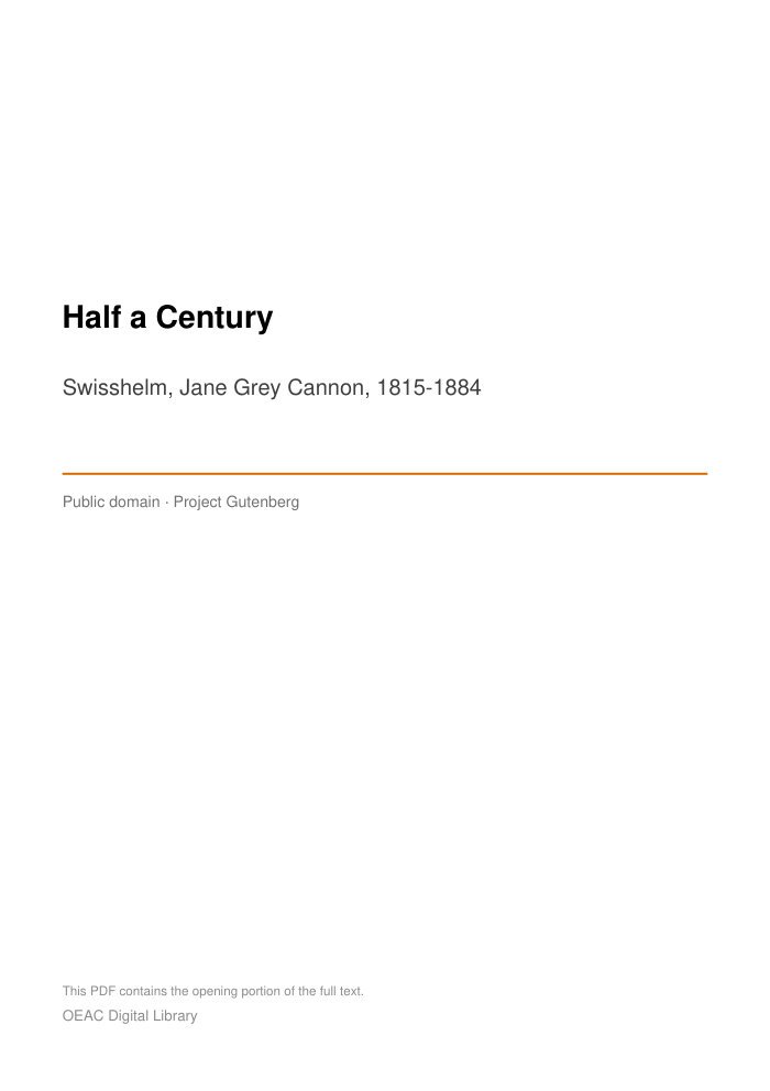 Half a Century cover
