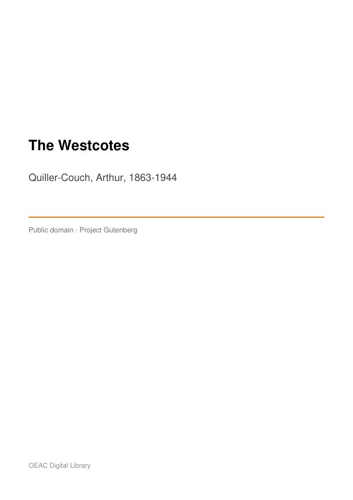The Westcotes — cover