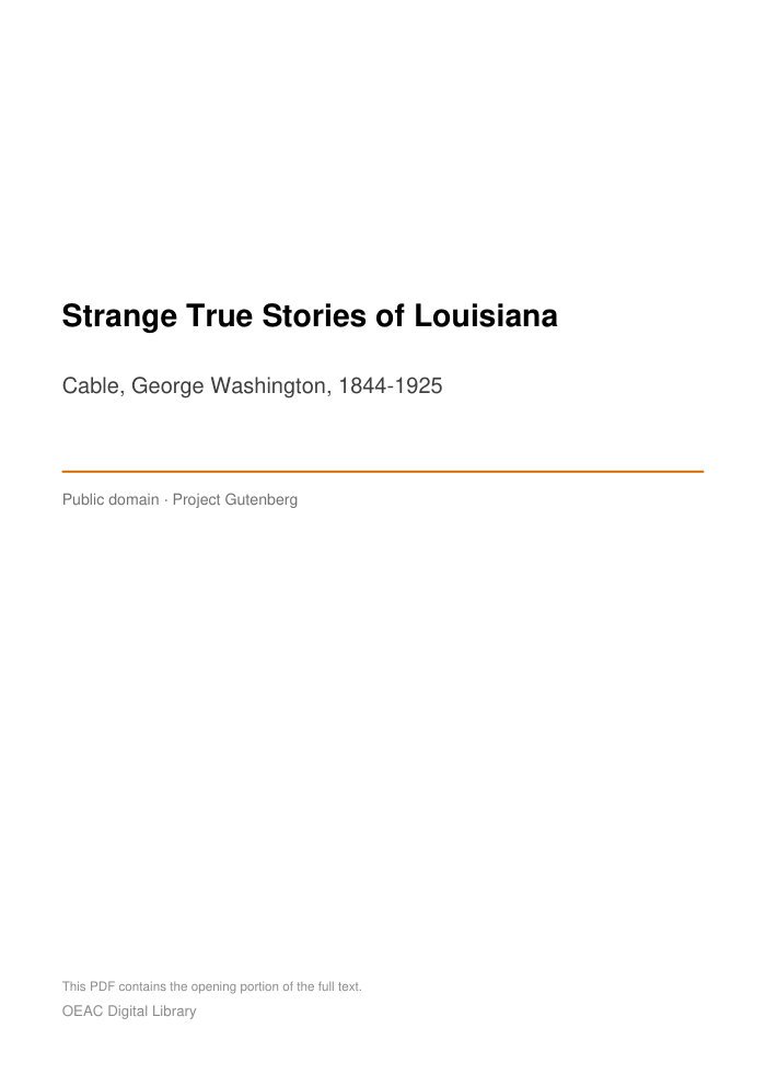 Strange True Stories of Louisiana — cover