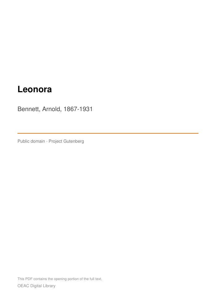 Leonora cover