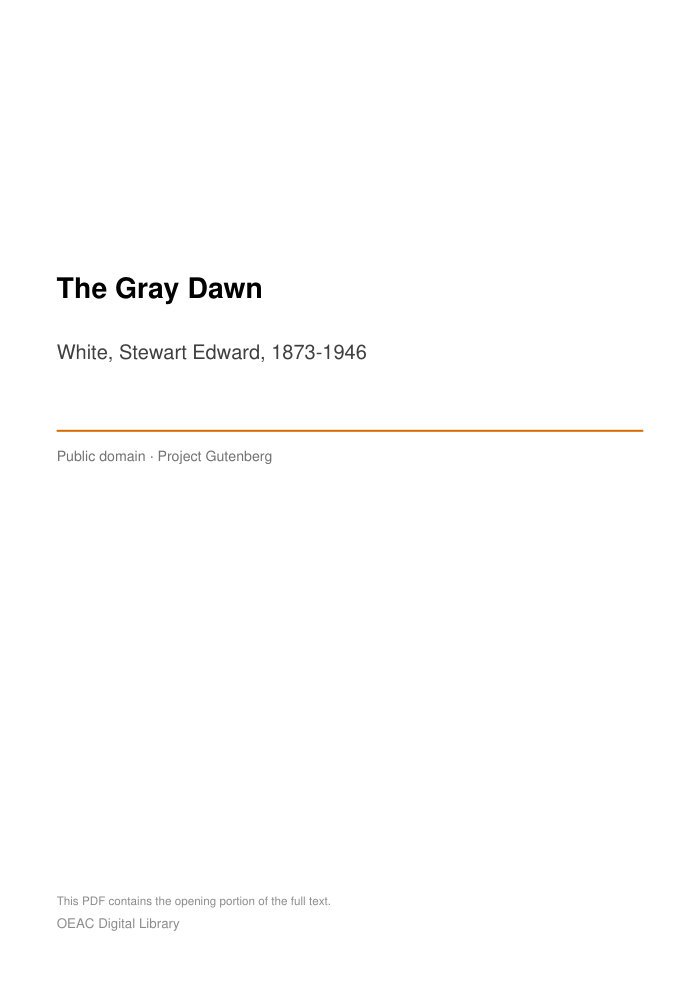 The Gray Dawn cover